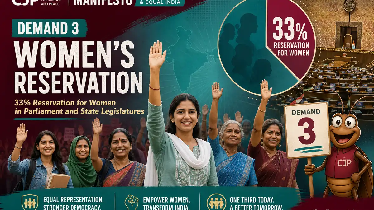 CJP Demand #3: 55% Women’s Reservation in Parliament (2026)