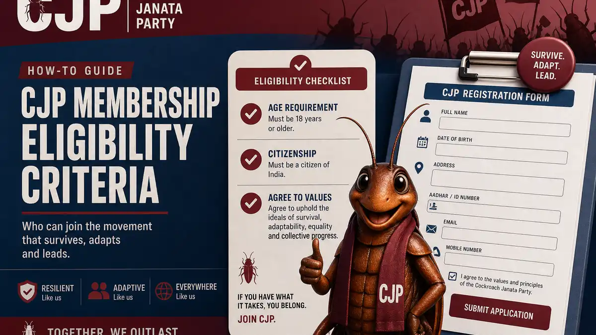 Cockroach Janata Party Eligibility: Who Can Join the Swarm (2026)