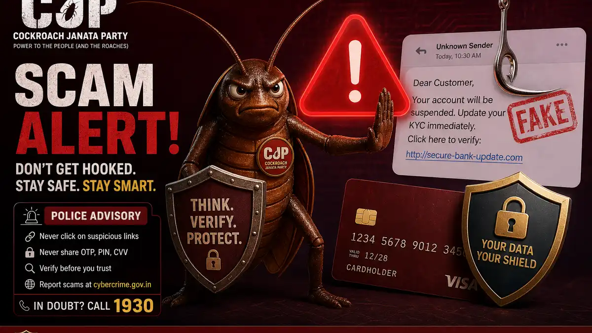 Cockroach Janata Party Scam Alert: Police Phishing Warning Explained (2026)