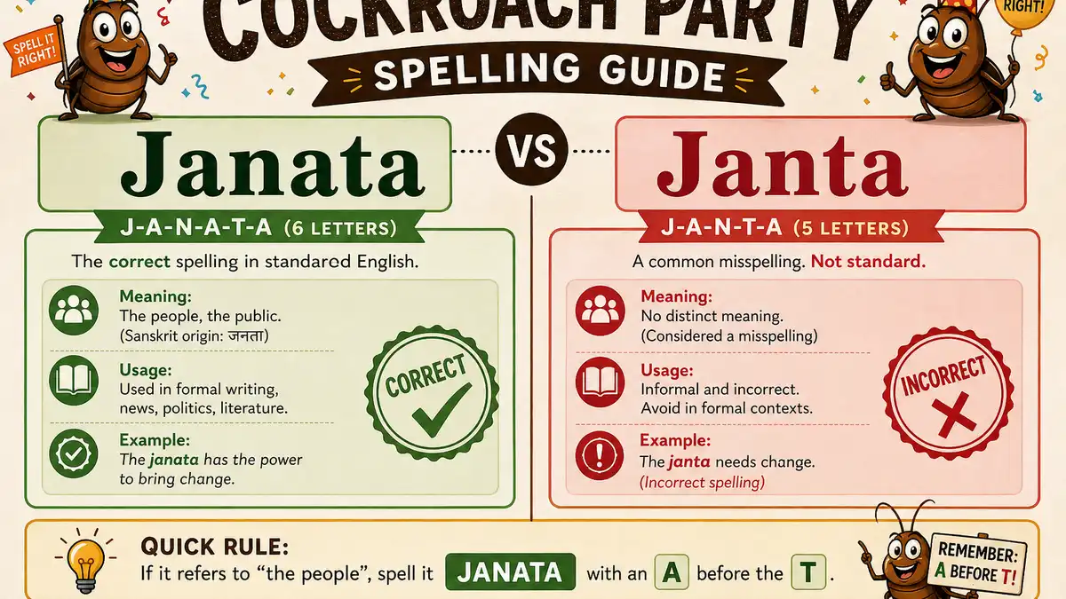 Cockroach Janata Party vs Janta Party: Name Confusion Explained (2026)