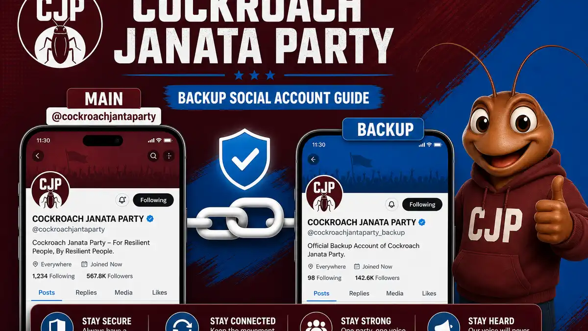 Cockroach Janta Party Backup Accounts: Which Ones Are Real (2026)