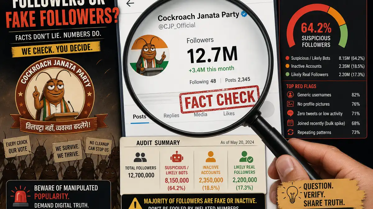Cockroach Janta Party Bot Followers: Are the Numbers Real? (2026)