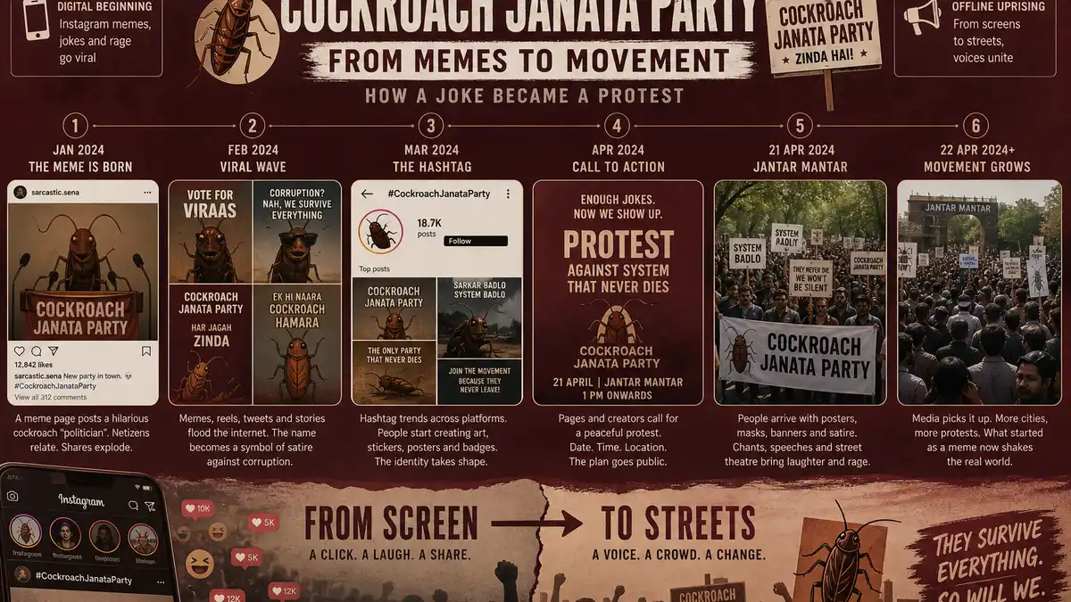 Cockroach Janta Party First Protest: From Memes to Jantar Mantar (2026)