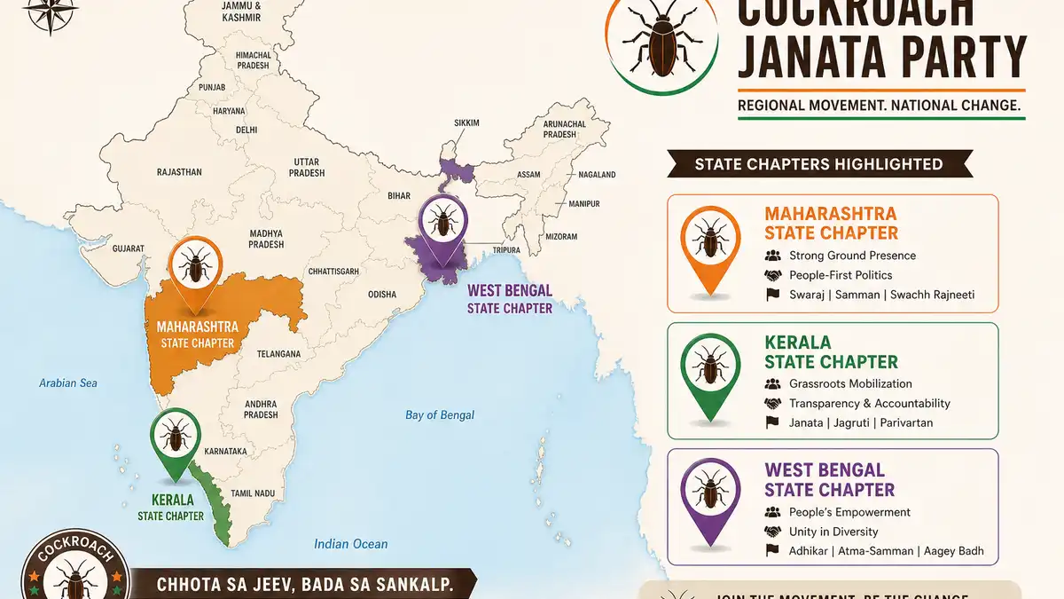Cockroach Janta Party State Chapters: Maharashtra, Kerala & More (2026)