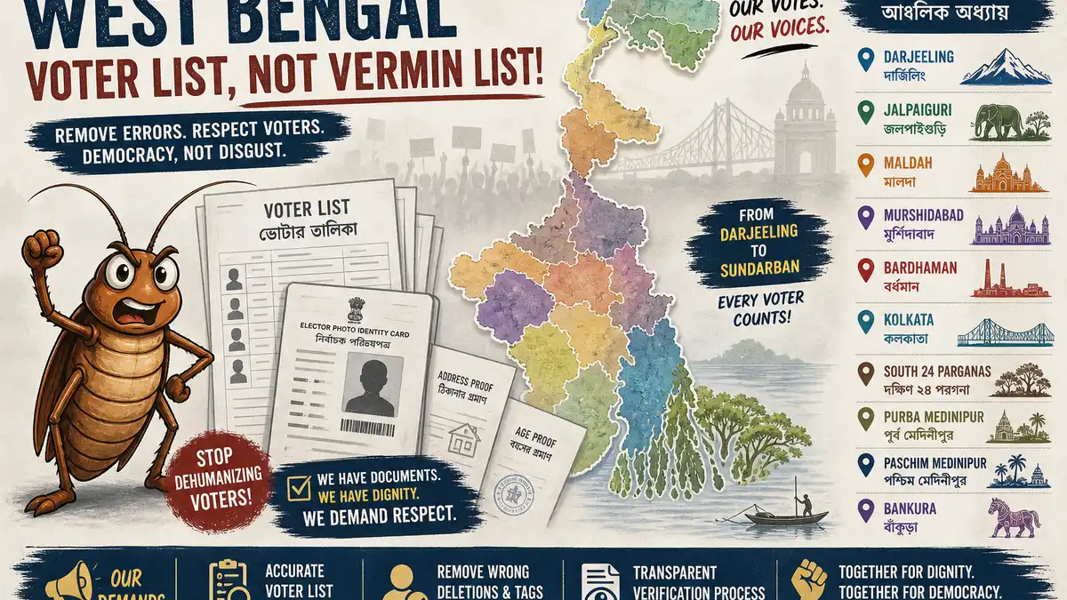 Cockroach Janta Party West Bengal: Voter Deletion & CJP Demands (2026)